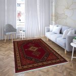 فرش ماشینی شمس طرح بلوچ 721 لاکی