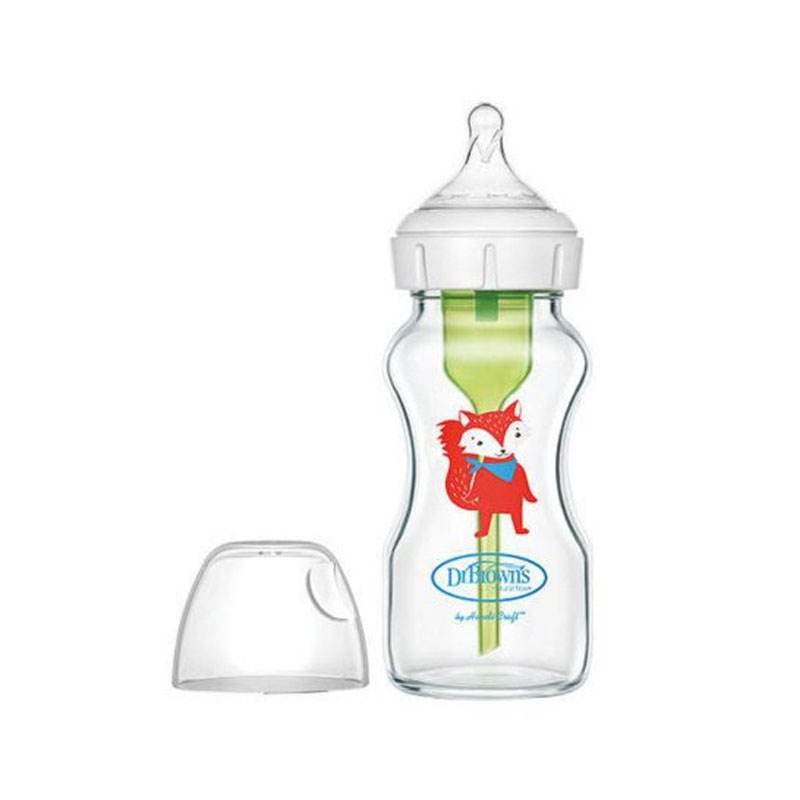 شیشه شیر پیرکس 270 میل آپشن پلاس دکتر براون DrBrowns طرح روباه