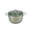 قابلمه استیل سایز 24 با درب پیرکس و کفه چدن مدل 40200