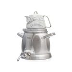 کتری قوری کاوه 5.5 لیتری شیردار مات کف چدن مدل 7020