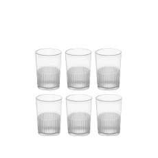 لیوان شیشه ای شیاردار ۳۵۰ سی سی ۶ عددی لیمون کد 221600