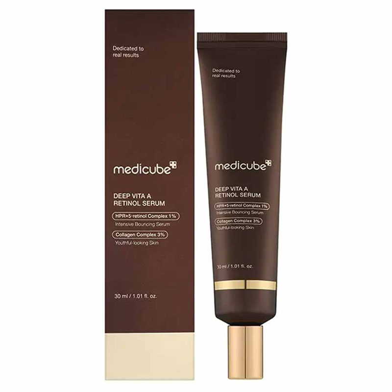 سرم ضد چروک صورت رتینول مدی کیوب medicube مدل DEEP VITA A حجم 30 میل