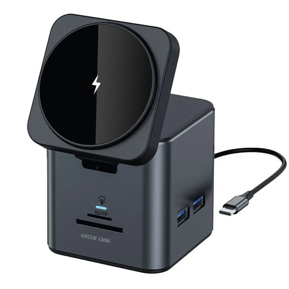 هاب و شارژر بی سیم 9 در 1 GREEN LiON مدل GL-HUB5