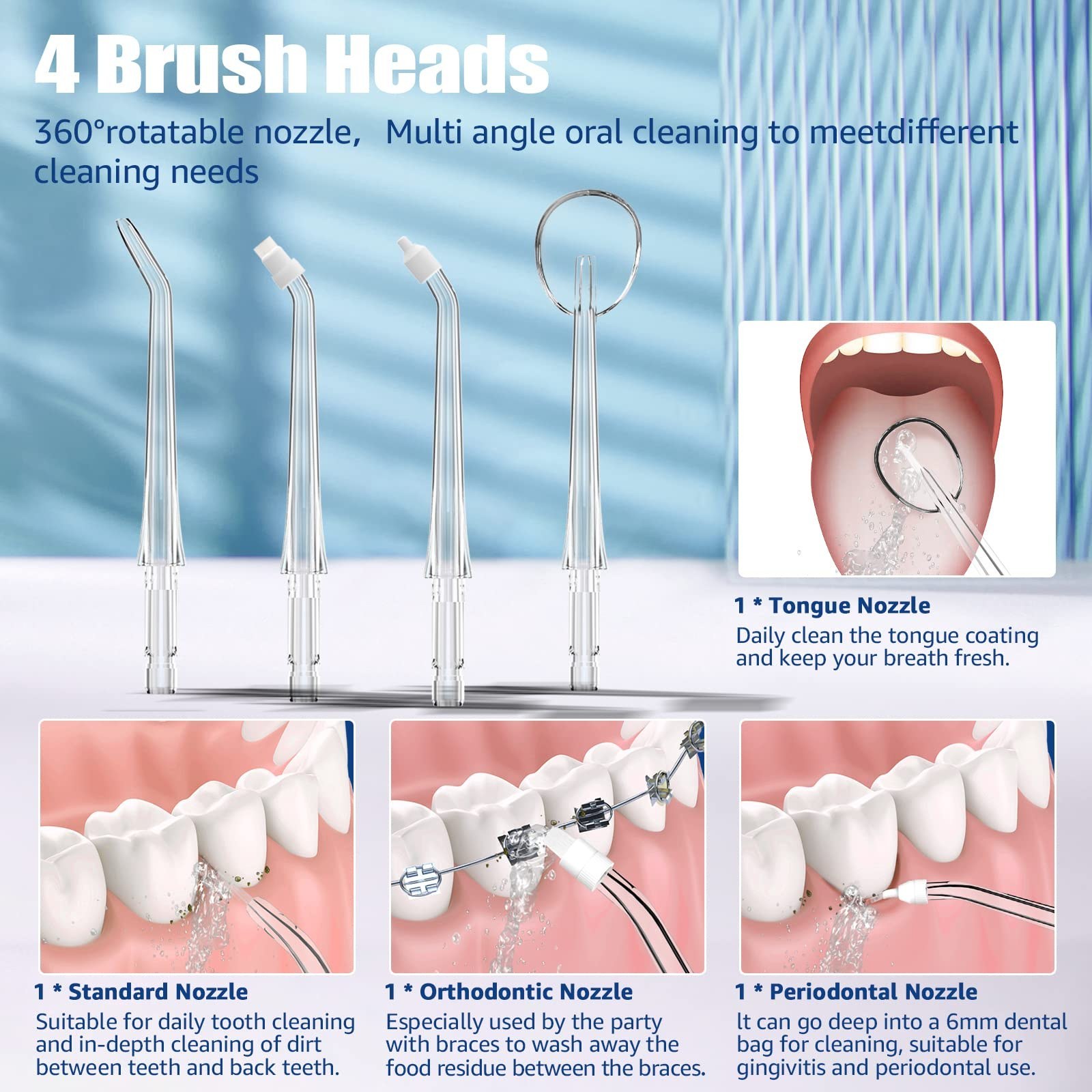 دستگاه شست‌وشوی دهان و دندان پرتابل Oral Irrigator مدل 6886