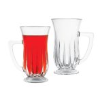 استکان شیشه ای دسته دار مدل 2447