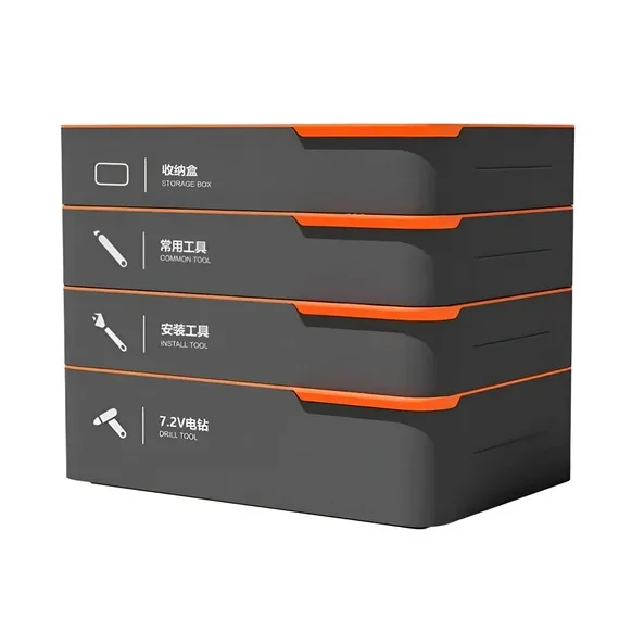 جعبه ابزار کامل همه کاره مدل چهار طبقه DELI مدل H1001-ADEF