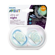 پستانک ارتودنسی شب تاب اونت طرح پرنده و ستاره UltraAir مدل SCF376/07