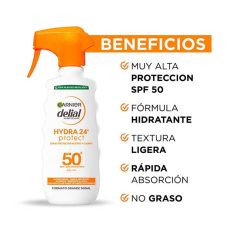 اسپری ضدآفتاب انواع پوست Hydra 24H Protect SPF50 گارنیر 300ml