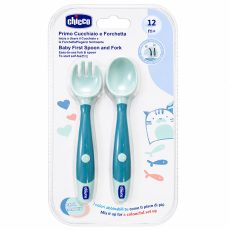 قاشق و چنگال آموزشی نوزاد چیکو مدل Baby First Spoon & Fork مناسب ۱۲ ماه به بالا