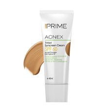 کرم ضد آفتاب رنگی پرایم ACNEX SPF60 مناسب پوست چرب رنگ برنزه 40 میلی‌لیتر