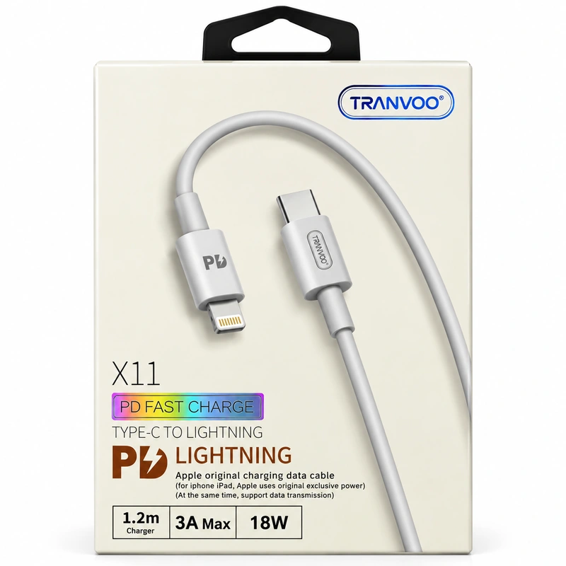 کابل تبدیل USB-C به لایتنینگ ترانیو مدل X11 طول 1.20 متر
