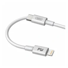 کابل ترانیو TRANYOO مدل X11 با رابط USB-C به لایتنینگ روی زمینه سفید